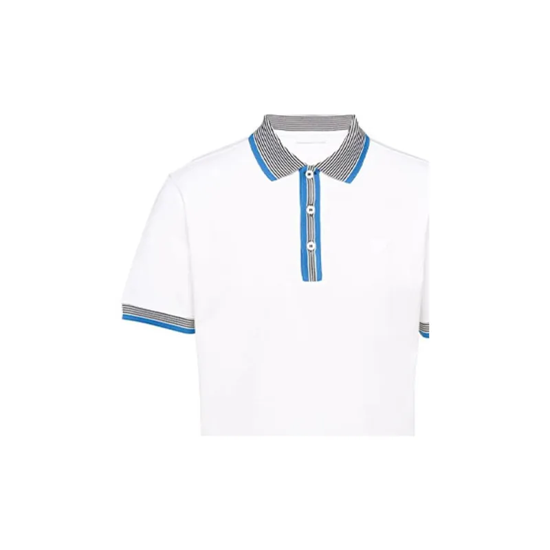 PRADA Polo Shirts Men White-5