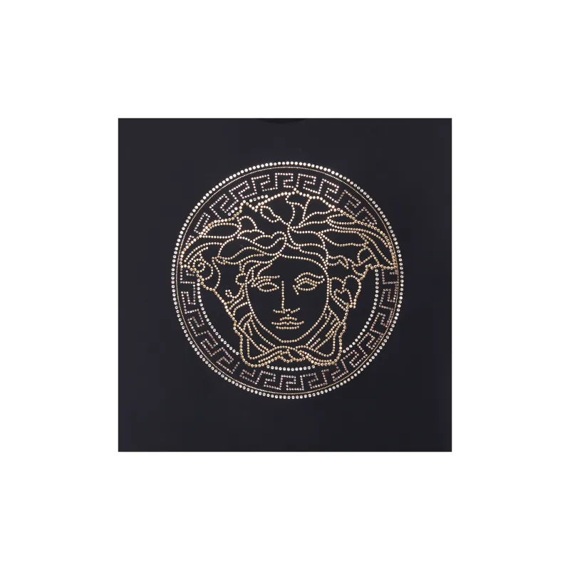 VERSACE SS22 Men's Embellished Medusa Head T-shirt Black-6