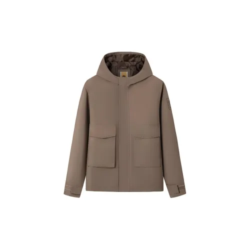 Timberland Water-Resistant Windproof Breathable Wear-Resistant Warm Windbreaker Jacket Men's Umber