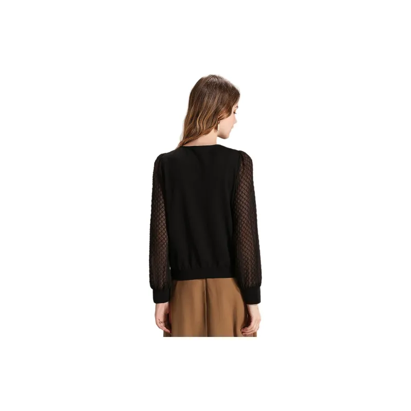 FENHONGMALI C Shirt Women's Black-1