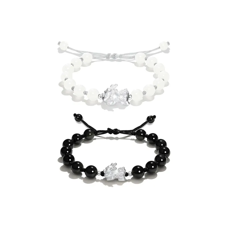 GUDS GAVE Colored Glaze Jade Bracelets Unisex-3