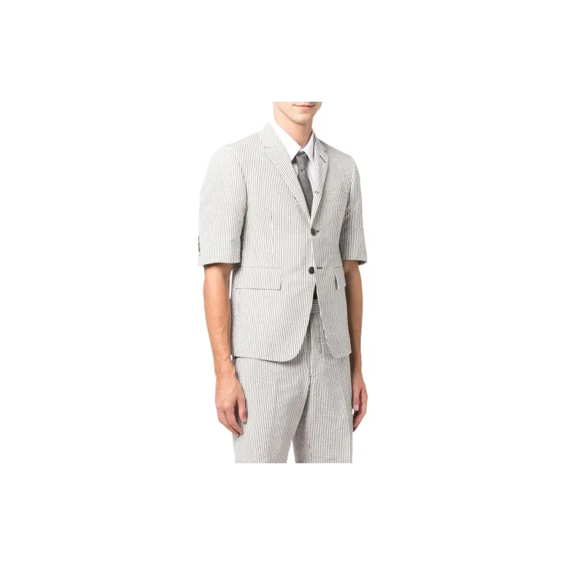 THOM BROWNE Striped Short sleeve Blazer-1