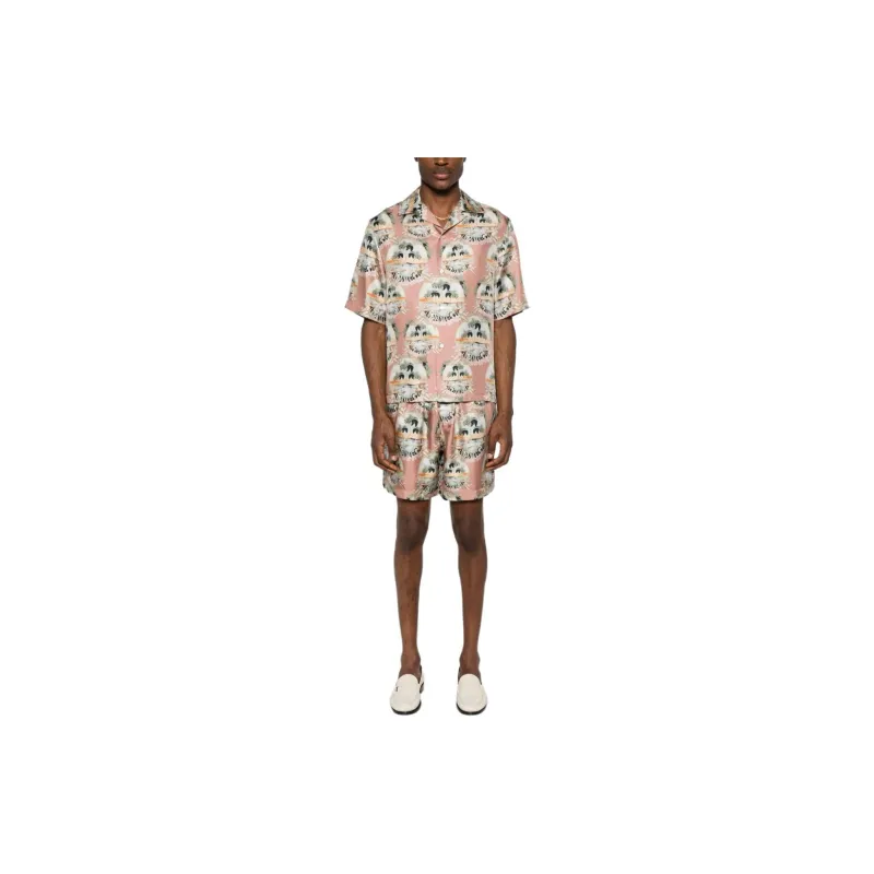 AMIRI Graphic print Silk Shorts-2