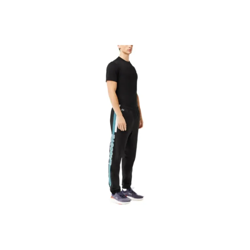 LACOSTE Knitted Sports Pants Men's Black Blue-2
