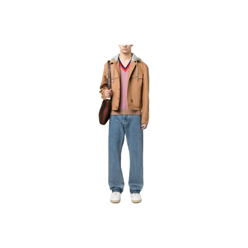 GUCCI SS23 Jackets Coats Men's Brown-1