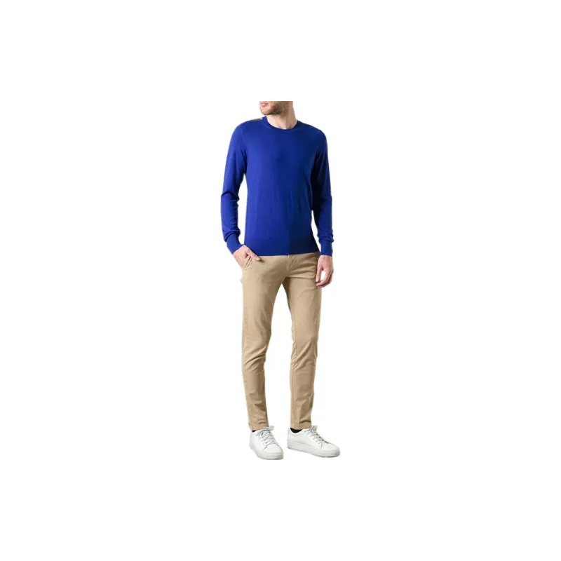 Burberry Cashmere Sweaters Men Blue-3