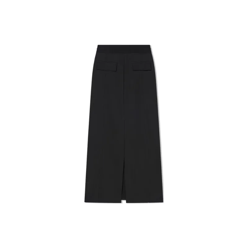 COVERINS Casual Long Skirt Women's Black-1