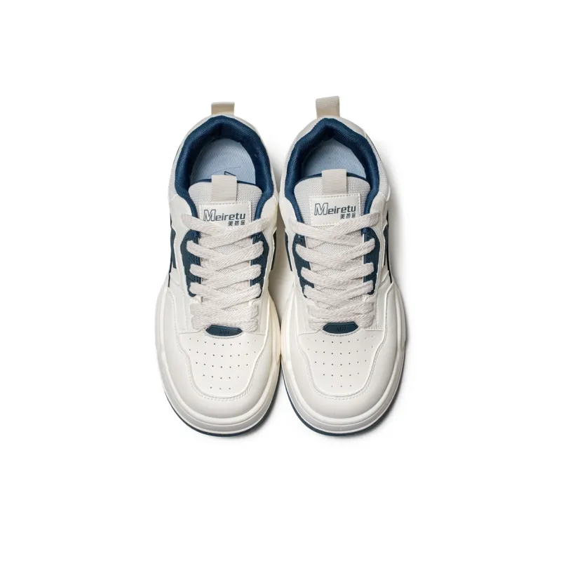 Meiretu Slip Resistant Shock Absorbers With Abrasion Resistant Properties Low Top Skateboard Shoes Men's-3