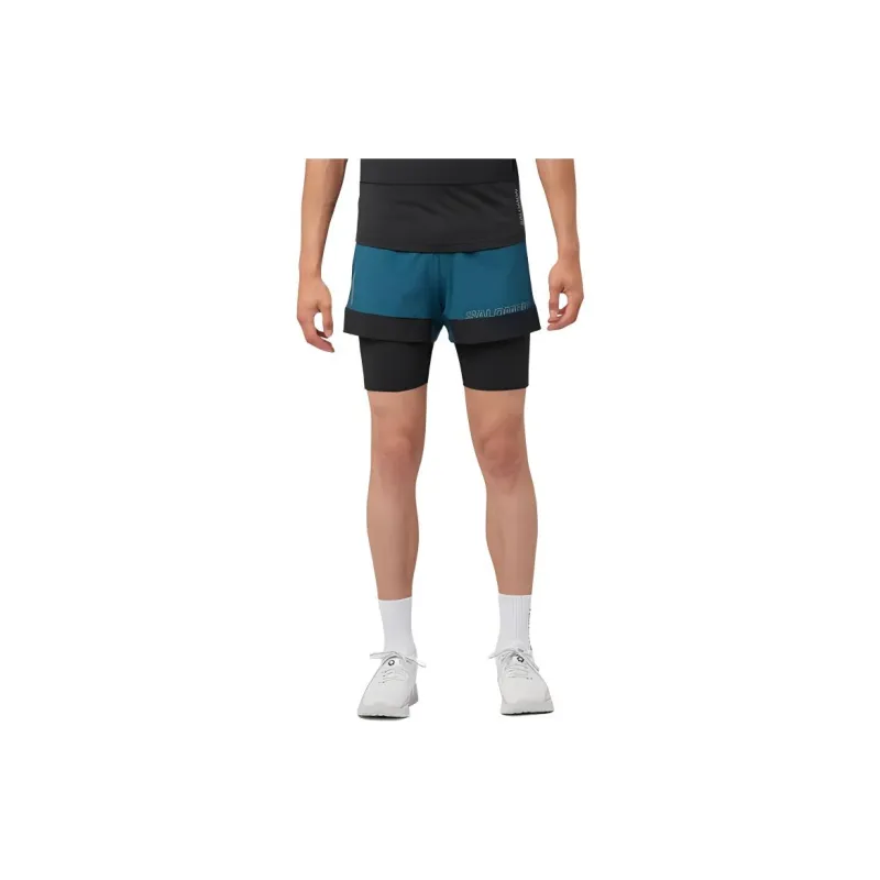 SALOMON CROSS 2IN1 Sports Shorts Men's Deep Dive/deep Black-1