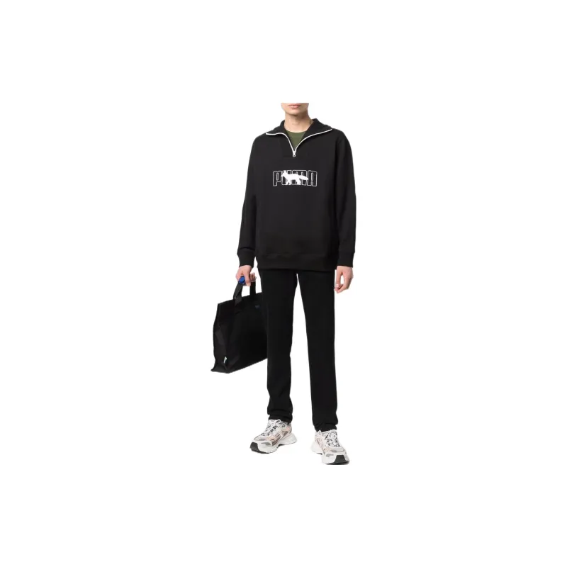 Maison Kitsune X PUMA Sweatshirts Men Black-1