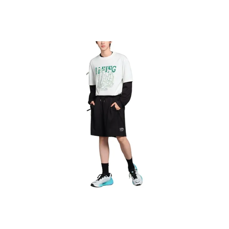 LiNing Chinese Culture Series Casual Shorts Unisex Black-3