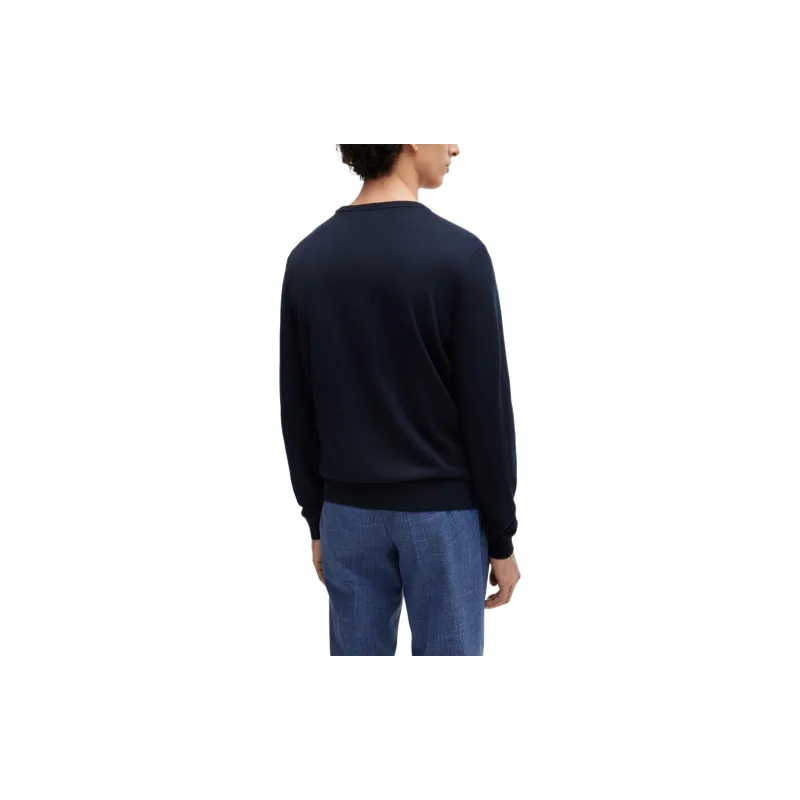 HUGO BOSS Logo Embroidered Crewneck Jumper-3