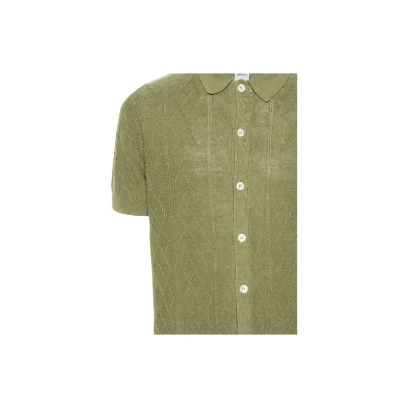 ASPESI SS24 Knitwear Men's Green Linen-4