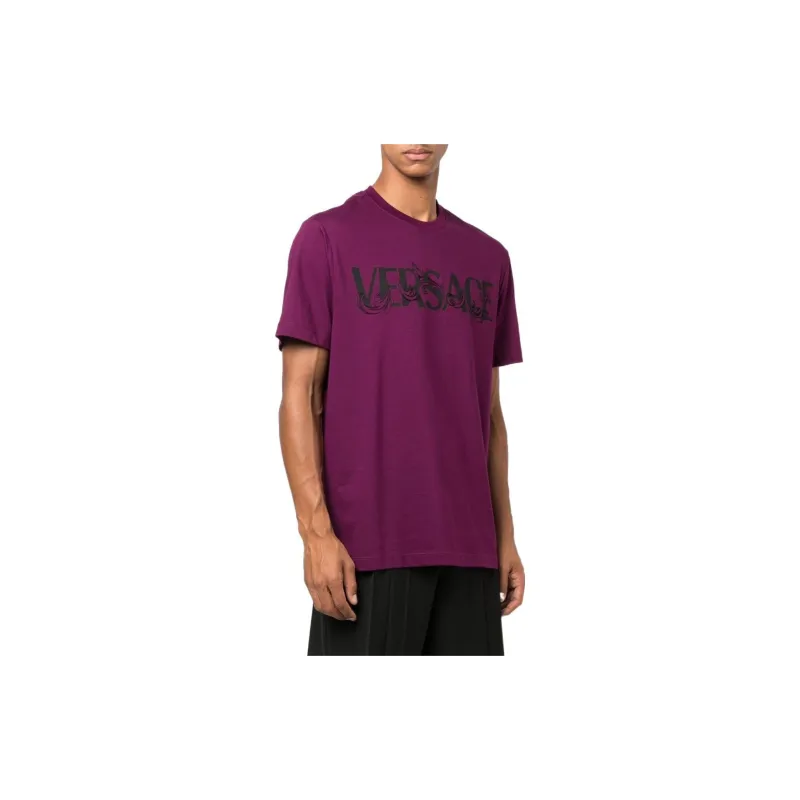 VERSACE Barocco Silhouette Logo T Shirt-4