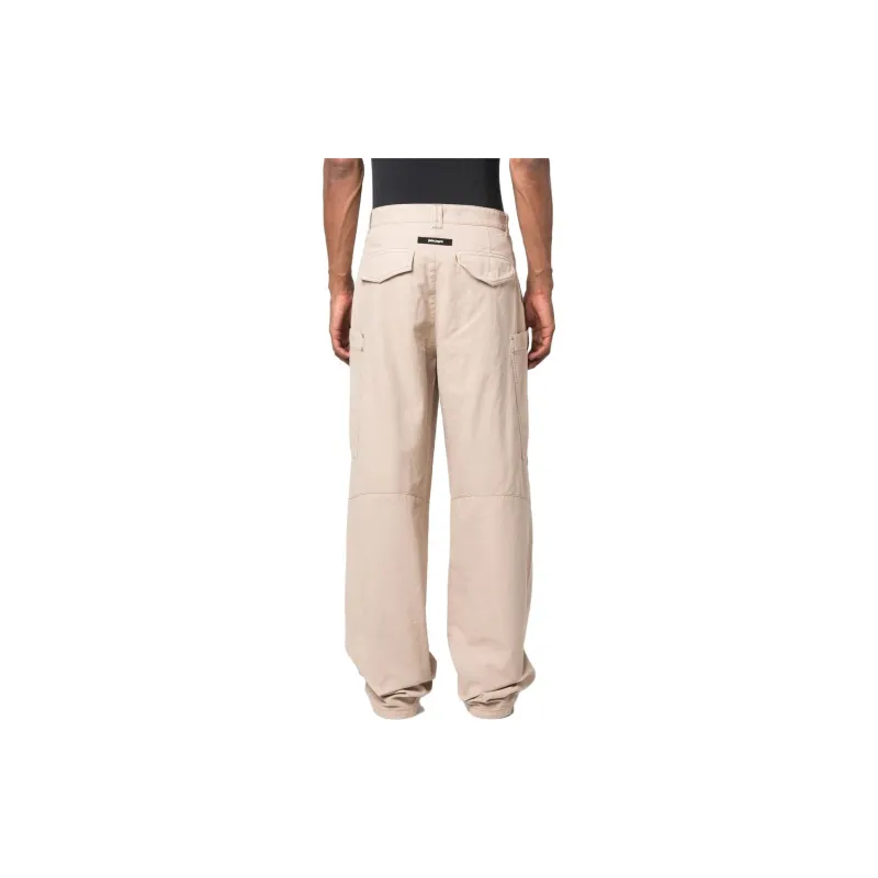 PALM ANGELS Mid Rise Wide Leg Pants-3