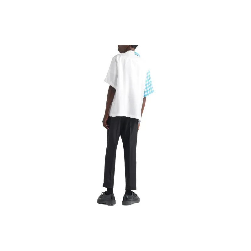 PRADA Double Match Silk Twill Shirt-2