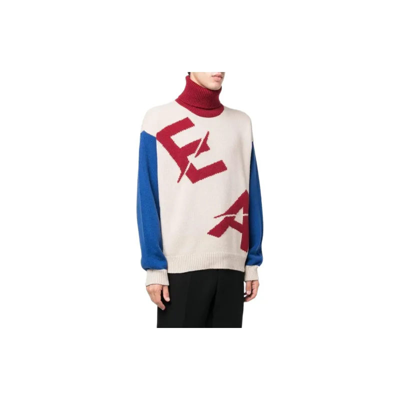 EMPORIO ARMANI Sustainable Collection Sweaters Men Red Blue-2