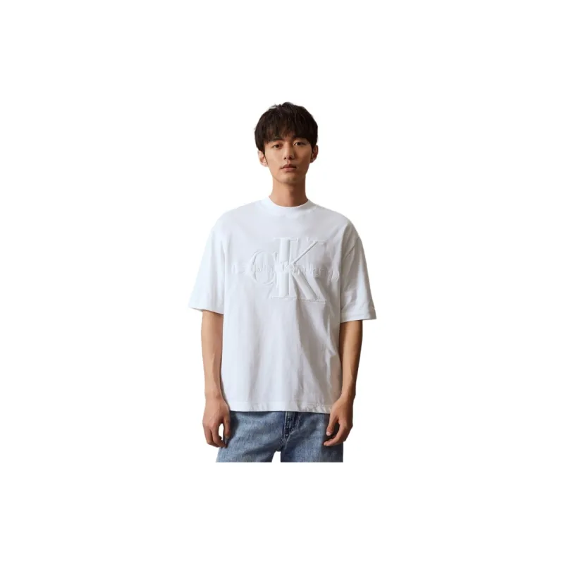 CALVIN KLEIN T Shirt Men's Moon White-2