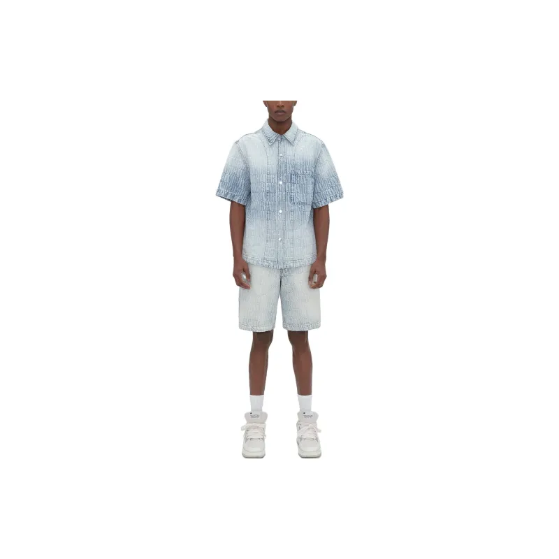 AMIRI Allover Logo Denim Shirt-2