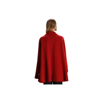 FENHONGMALI Coat Women's France Red