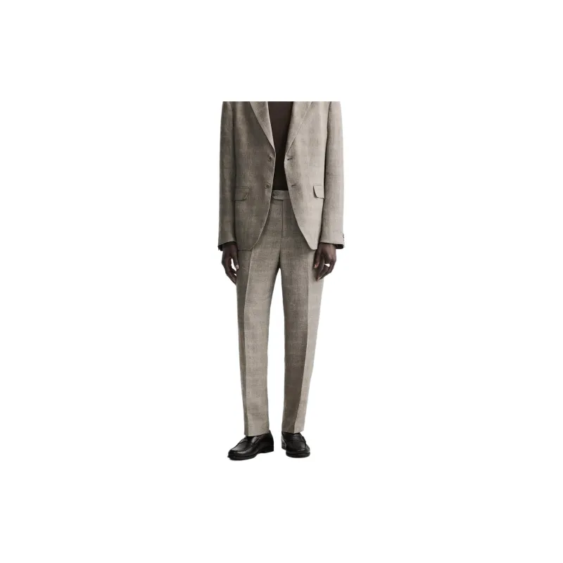 ZARA Suit Trousers Men Brown-2