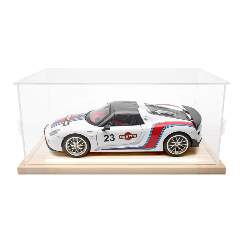 Chi Yu Car Play Solid Wood Base Acrylic Assembly Box, Apollo EVO 1 24 Hobby Model Display Case, Model Accessory-5