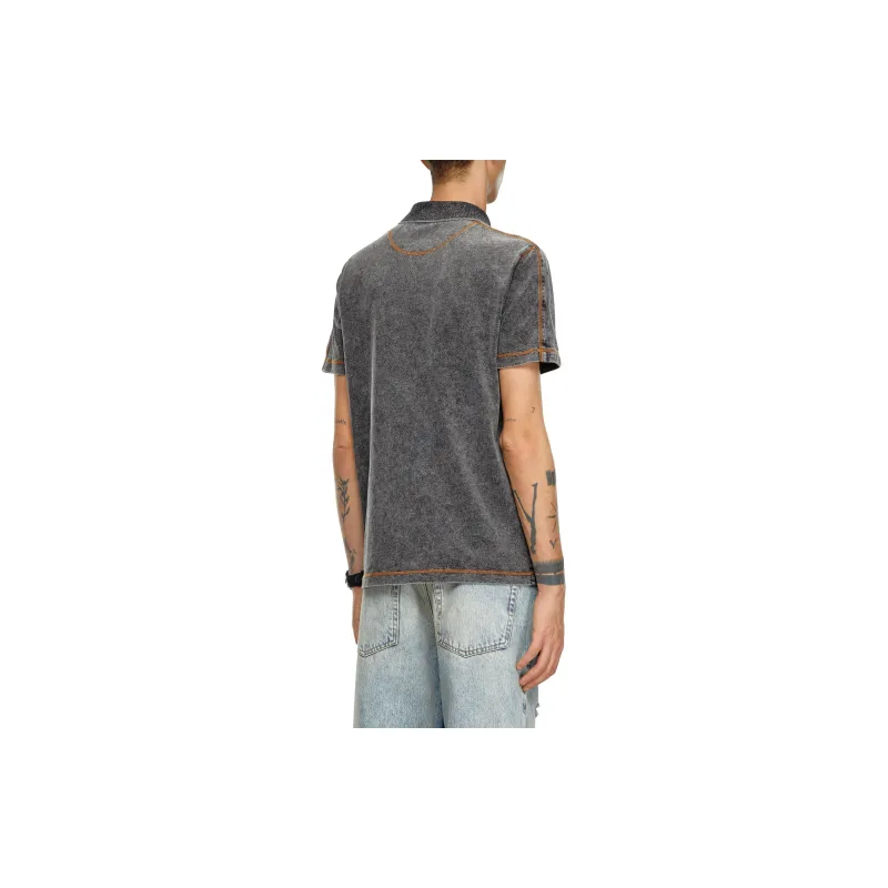 DIESEL T Swind Logo Patch Polo Shirt-3