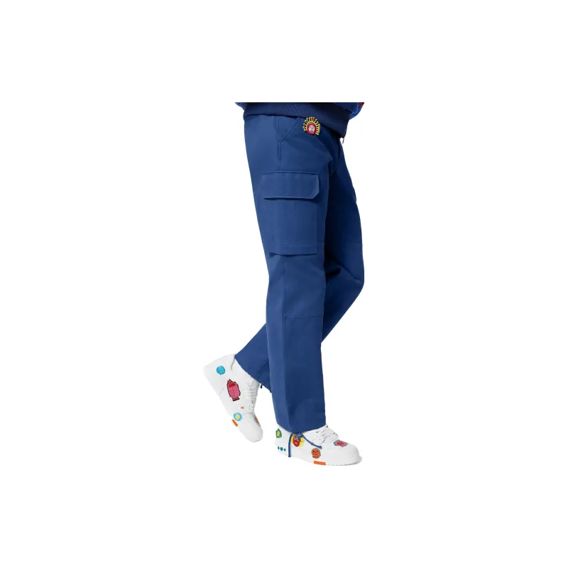 LOUIS VUITTON Louis Vuitton X Yayoi Kusama SS23 Cargo Pants Men's Blue-3