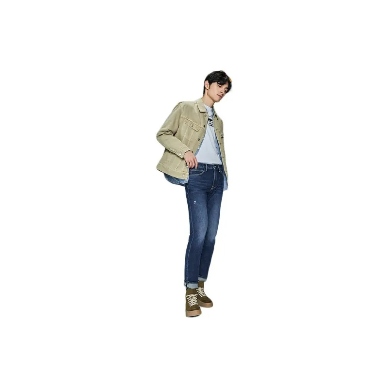 Lee SS23 Denim Jacket Spring Fall Men's Light Khaki-5