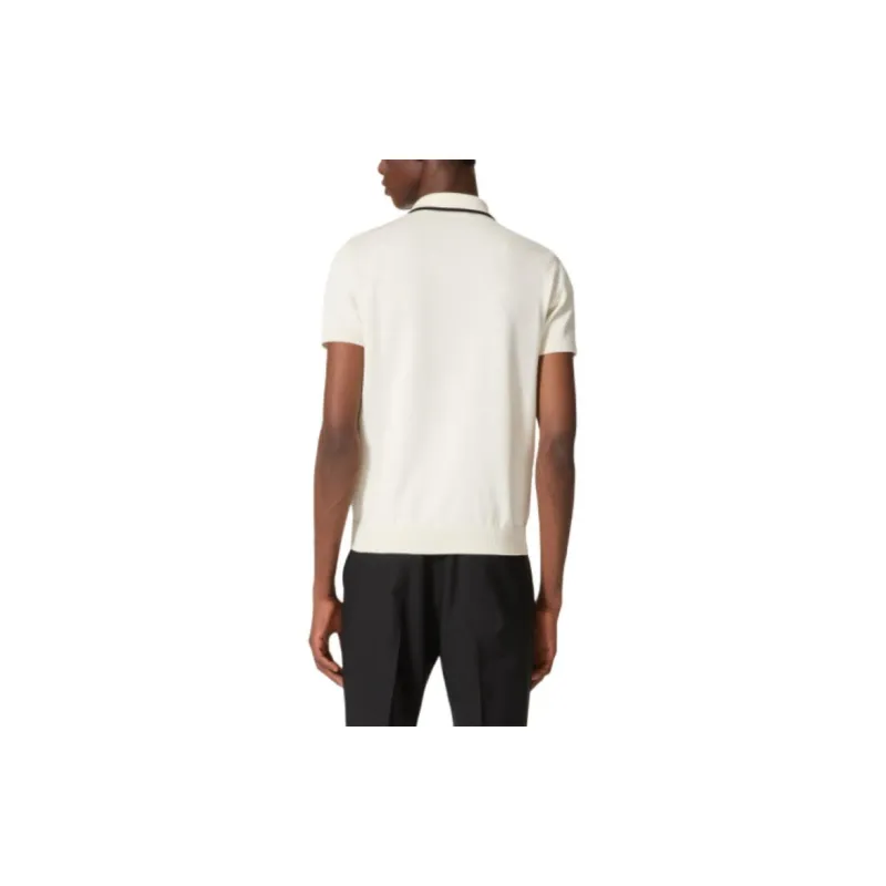 Valentino Polo Shirt Men's Ivory White-2
