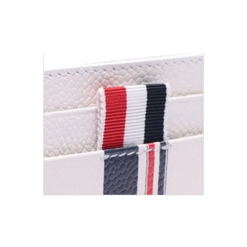 THOM BROWNE· Cow Leather Card Holder Men's White-4