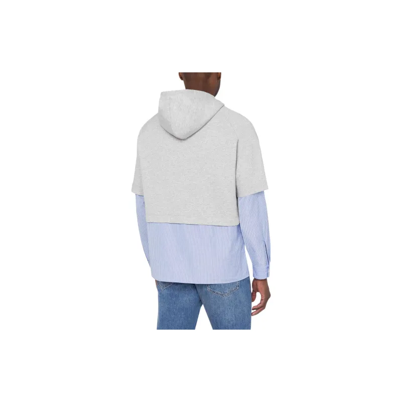 MOSCHINO Logo Embroidered Drawstring Hoodie-1