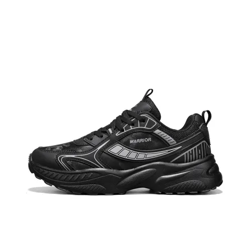 Warrior Height Increasing Wear Resistant Lightweight Breathable Slip Resistant Low Top Chunky Sneakers Men's Black