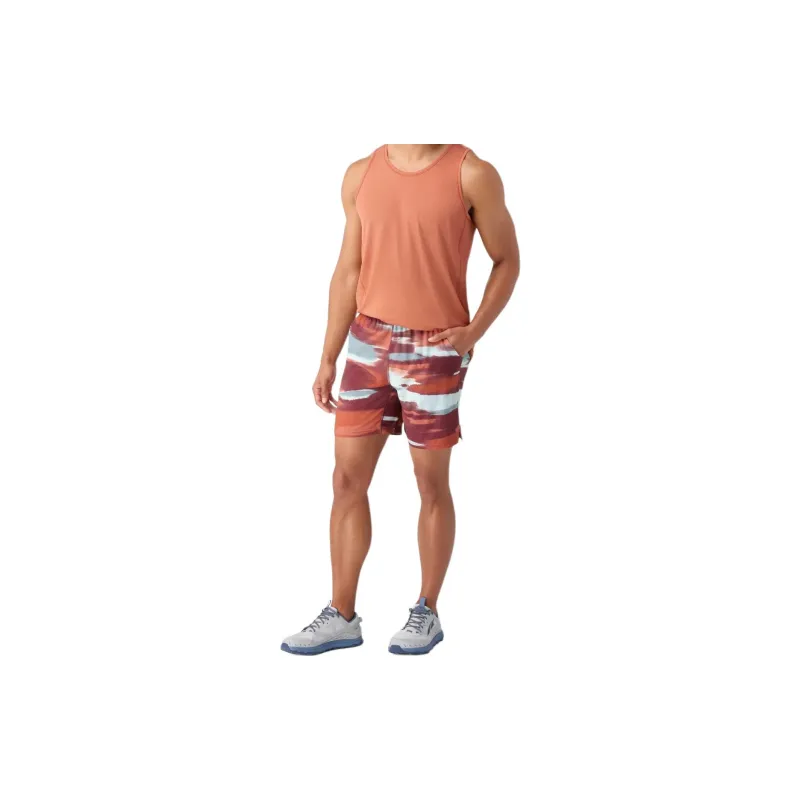 SMARTWOOL Men's Active Lined 8' Short Casual Shorts Men's Black Cherry Horizon-1