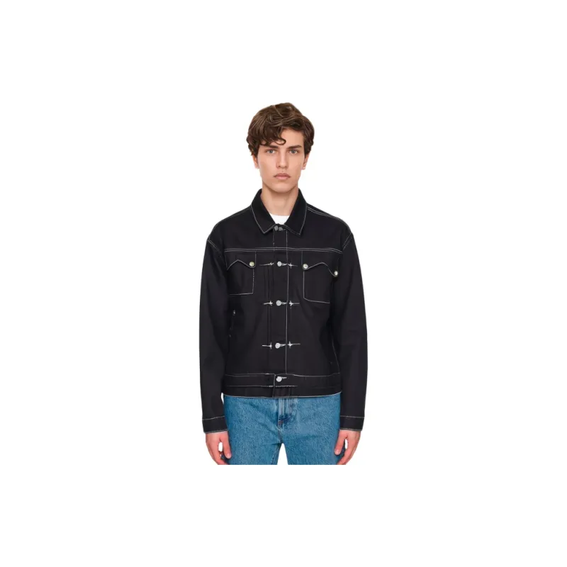 THUG CLUB SS24 Denim Jacket Men's Black-1
