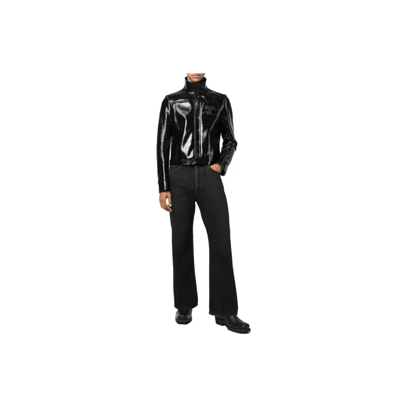 Courrèges Button Up Faux Leather Jacket-1