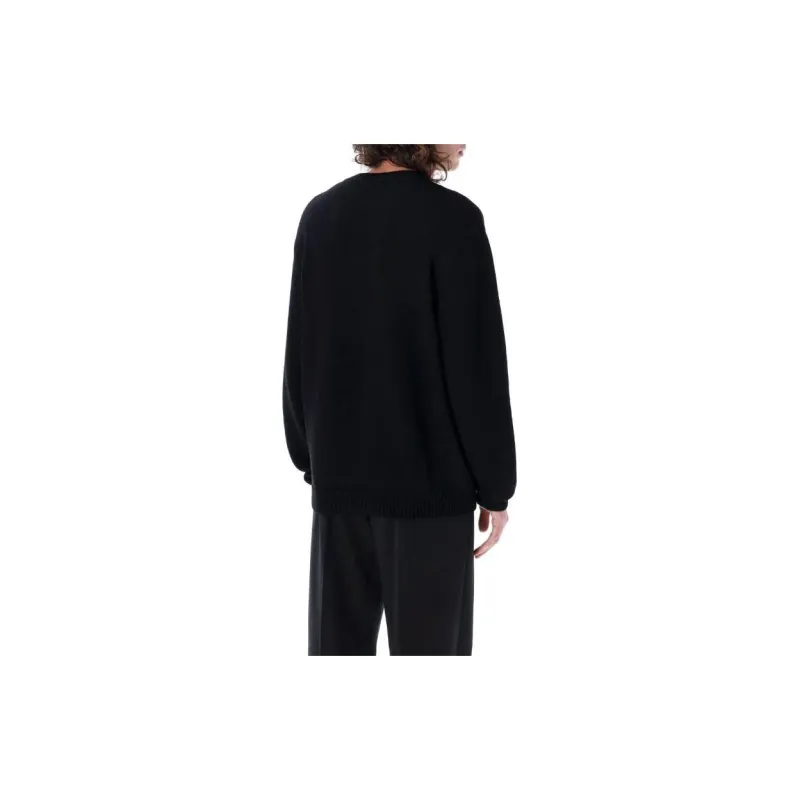 BALMAIN Logo Intarsia Knit Crewneck Jumper-3