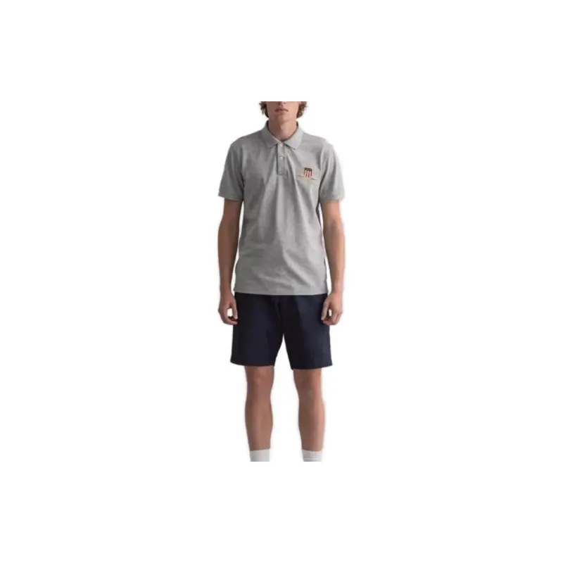 GANT Polo Shirts Men Smoke Gray-1