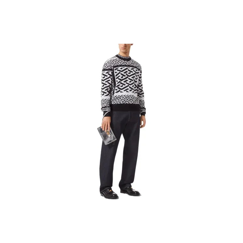 VERSACE Sweaters Men Black/White-1