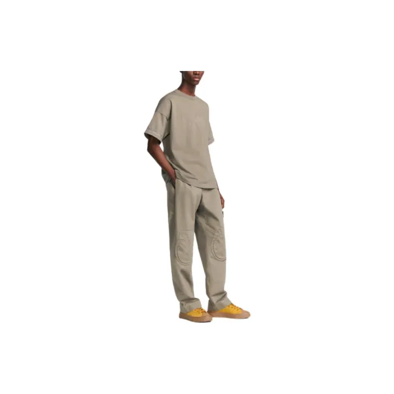 DIOR X Stone Island Cotton Blend Satin Loose Fit Sportswear Pants-4