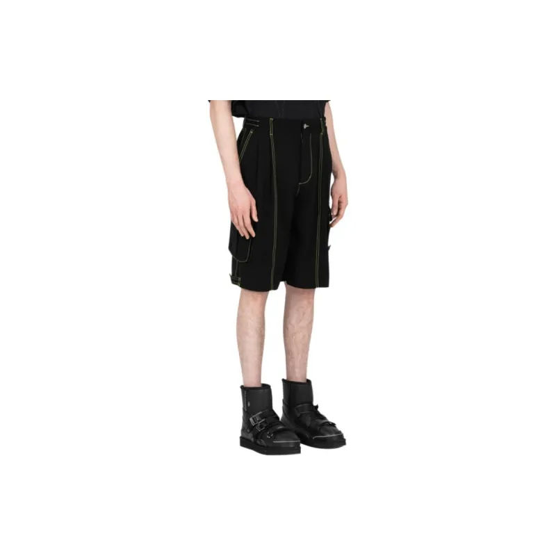 Feng Chen Wang Denim Shorts Men Black-3