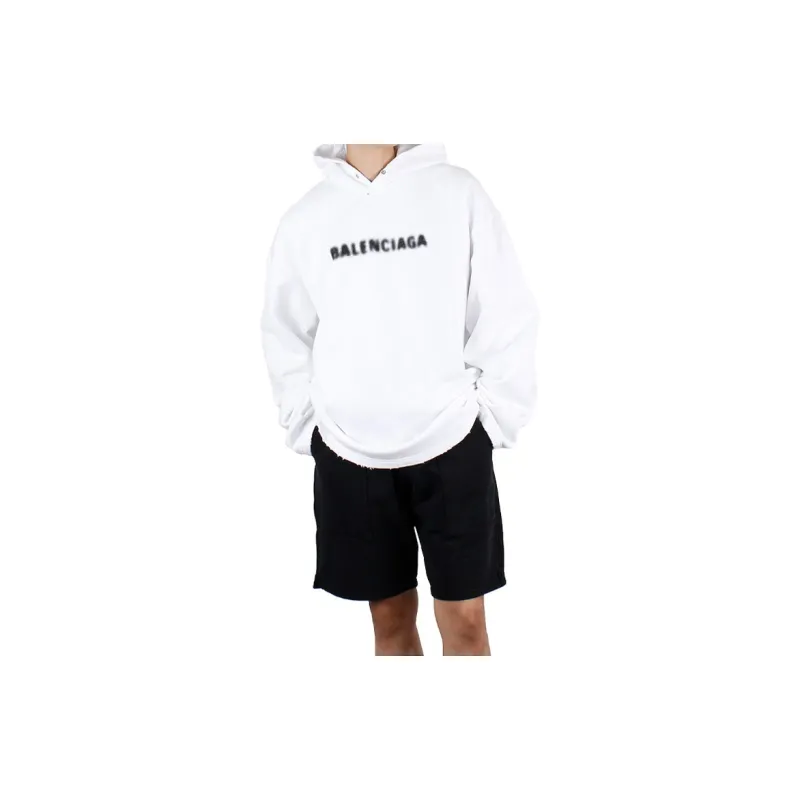 Balenciaga Blurry Logo Print Hoodie-2