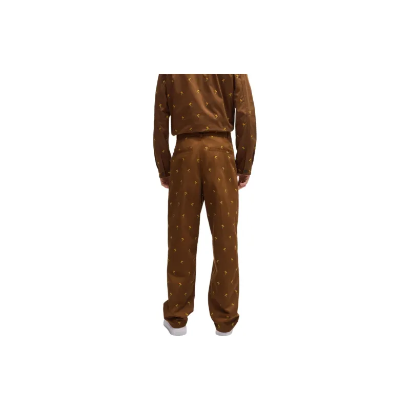 HUGO BOSS FW24 Casual Pants Men's Brown-1