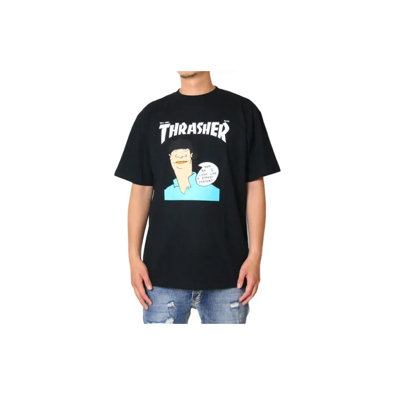 Thrasher T-Shirt Japan Version Unisex Black-1