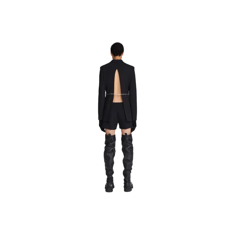 DION LEE SS24 CHAIN LINK BLAZER Business Suit Unisex Black-2