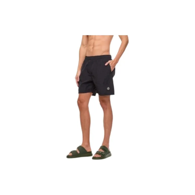 STONE ISLAND Logo Patch Elasticated Waist Shorts-2