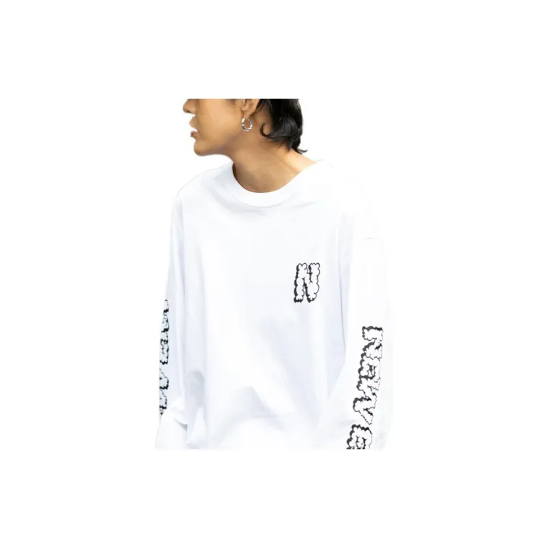 New Era Long Sleeved T Shirt Unisex White-3
