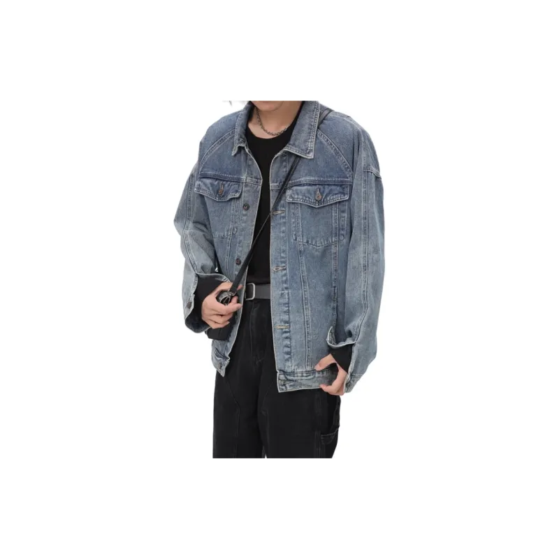 Voguo Relay Denim Jacket Unisex Blue-4