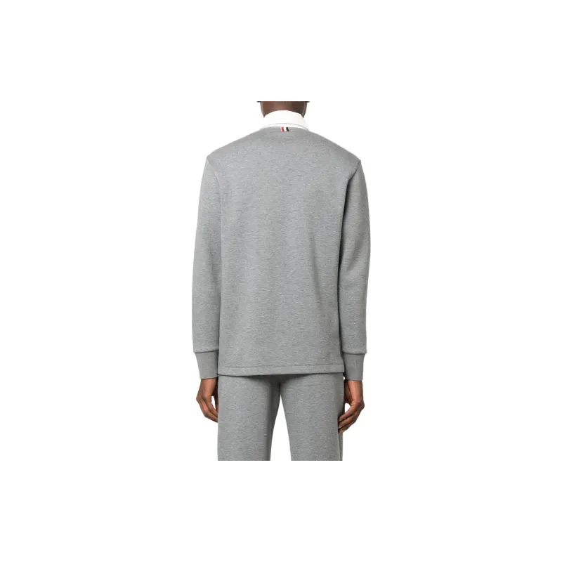 THOM BROWNE Logo patch Rugby Polo Top-2