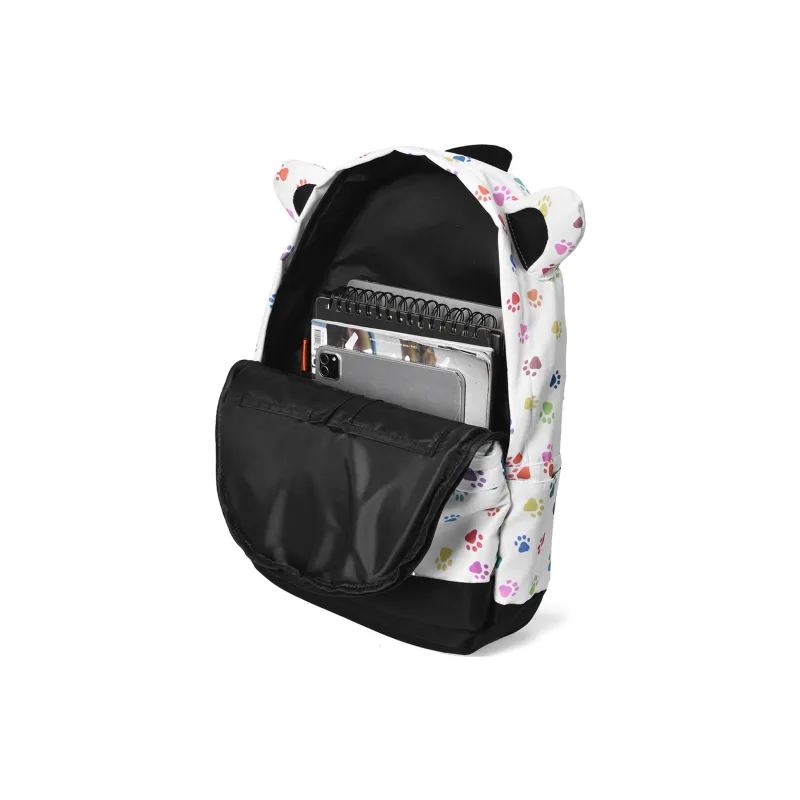 ONRF Polyester Students Backpack Large Size Unisex White-3